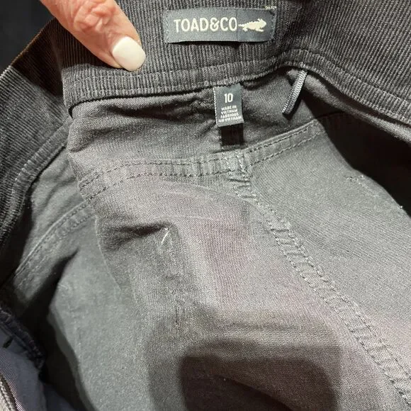 Toad&Co Women's Karuna Cord Wide Leg Pant Storm Size 10 - Picture 3 of 9